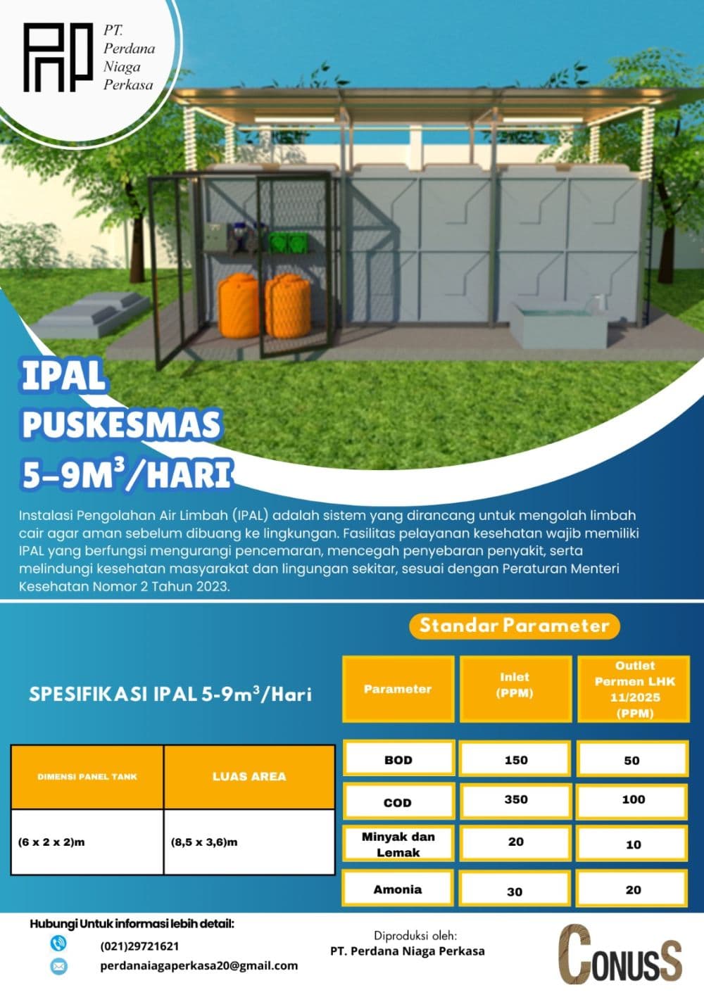 CONUSS IPAL BIOFILTER 5 m3