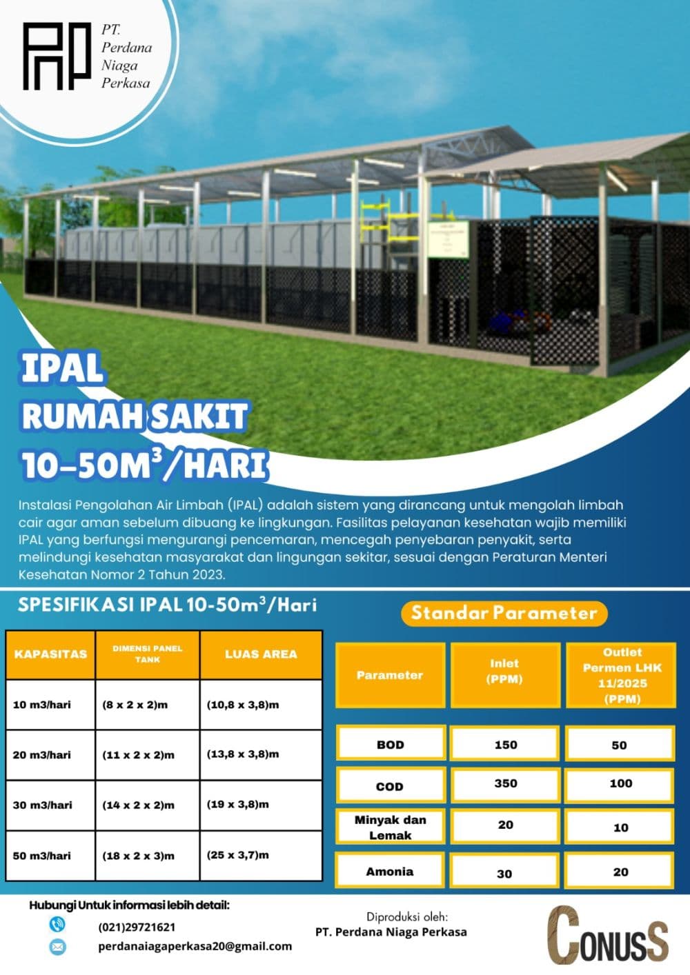 CONUSS IPAL BIOFILTER 10-500 m3