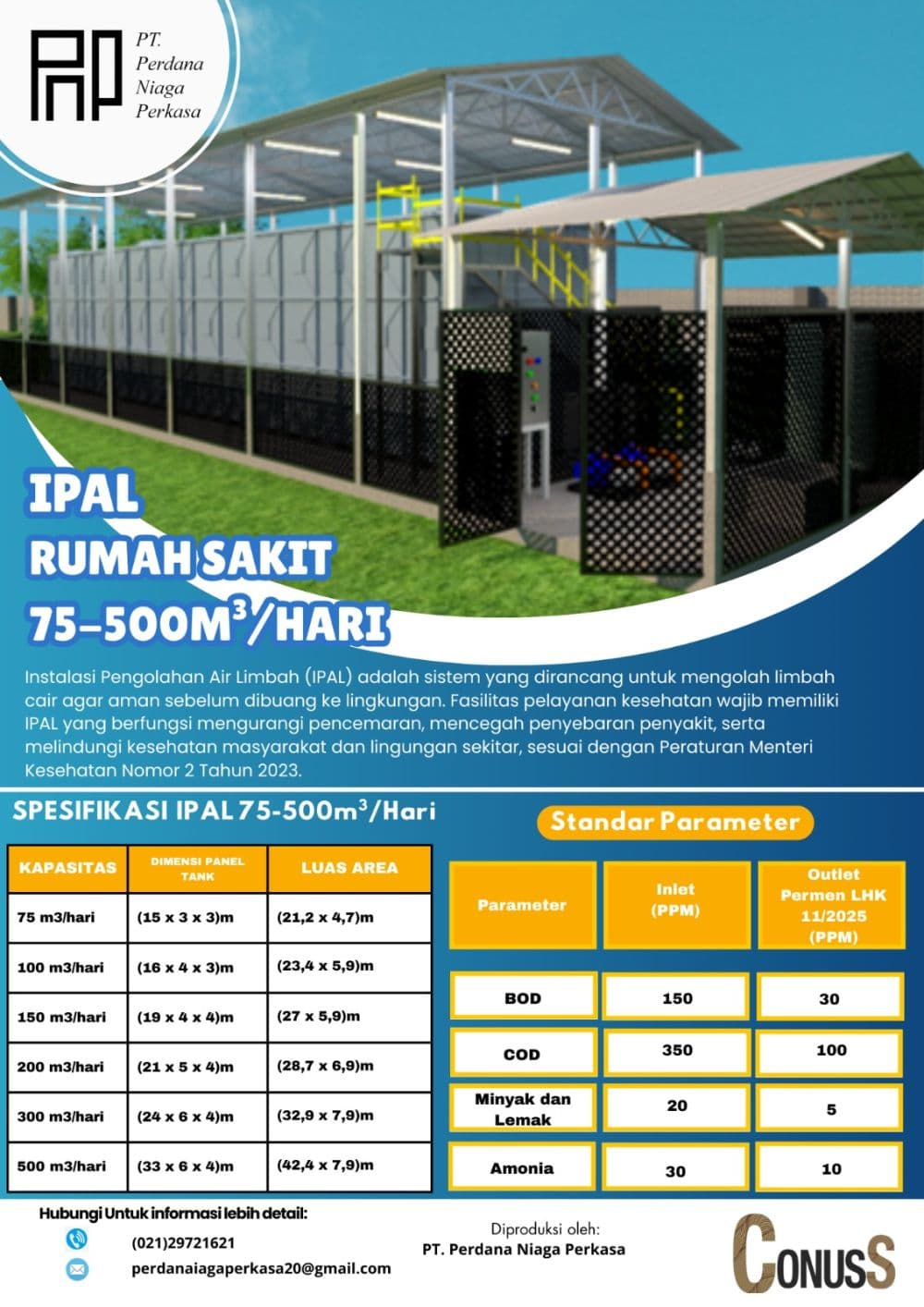 CONUSS IPAL BIOFILTER 10-500 m3 1